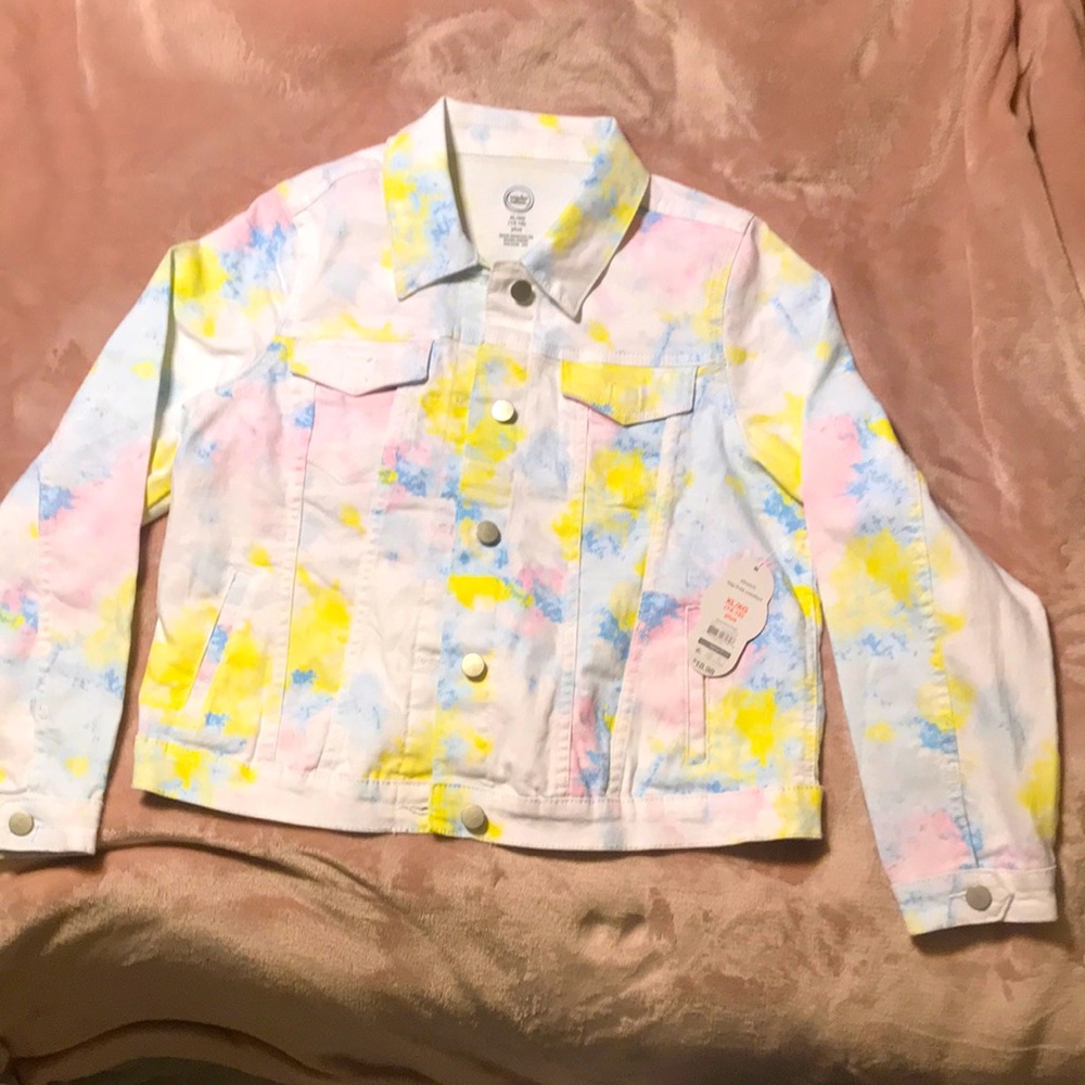 Wonder Nation NWT/White Tye Dyed Denim Jacket